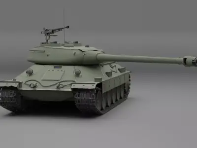 IS-6 Russian heavy tank 3D model