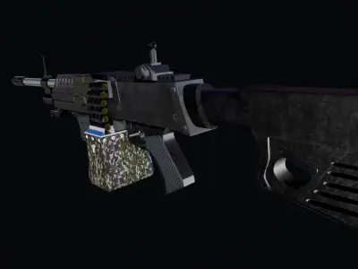 LSAT  machine gun 3D model