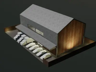 Mini warehouse 3D model