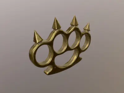 Brass knuckles game ready Low-poly 3D model purchase