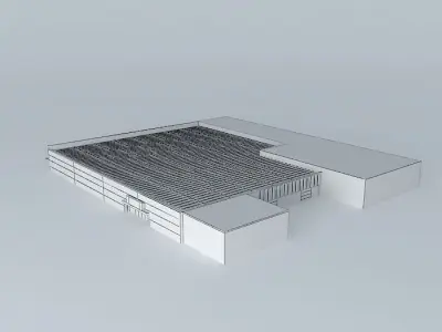 Super U flat surface with line Free 3D model