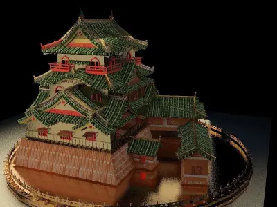 Chinese house 3D model purchase