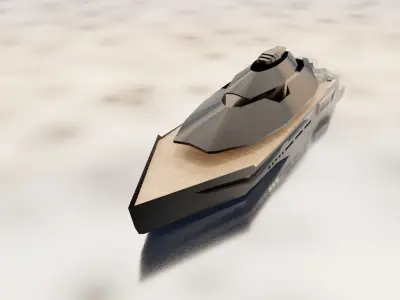 War ship Free low-poly 3D model