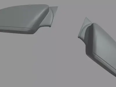 Car Mirror Honda Civic Type R 2020 Low-poly 3D model