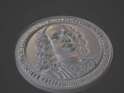 Diderot Medallion 3D print model get