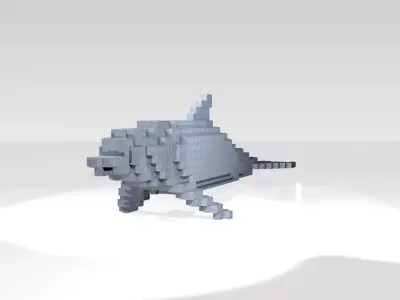Dolphin Voxel 3D model