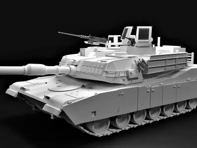 Armoured Tank - M1A2 Abrams Tank 3D model