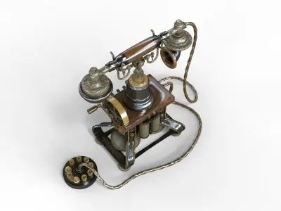 Telephone Antique Retro Vintage 3d model 3D model