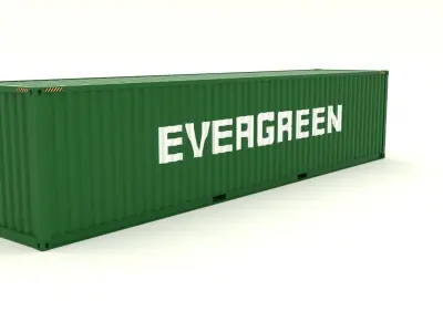 Shipping Container Evergreen 3D model purchase