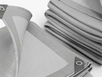 Water Resistant Tarpaulin Sheet Gray 