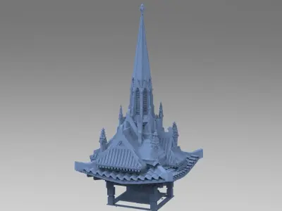 General Warlord Temple top 3D model