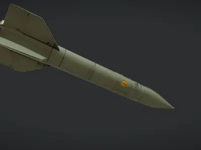 military missile or rocket 3D model