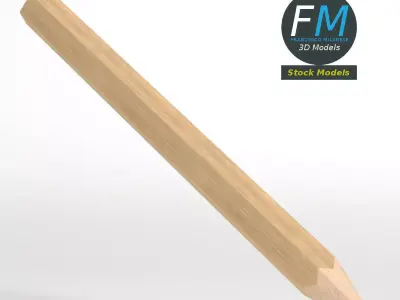 Small Pencil Low-poly 3D model