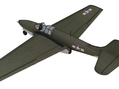 Bell P-59 Airacomet Low-poly 3D model