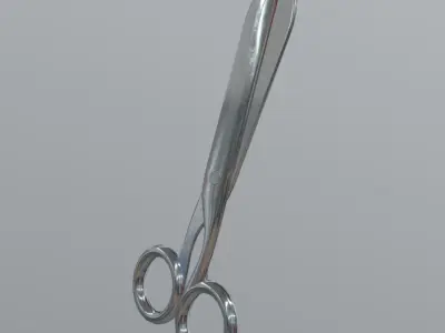 Scissors 2 pair of Low-poly 3D model