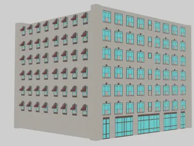 New York City Fantasy Building Low-poly 3D model