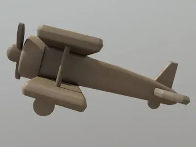 Wooden Plane Low-poly 3D model purchase