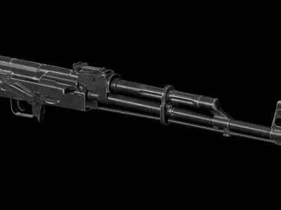 AKM - Receiver Low-poly 3D model