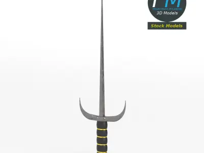 Sai piercing knife melee 3D model