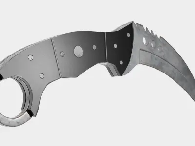 Talon Knife Game-Ready 3D Model Counter-Strike Inspired Low-poly 3D model