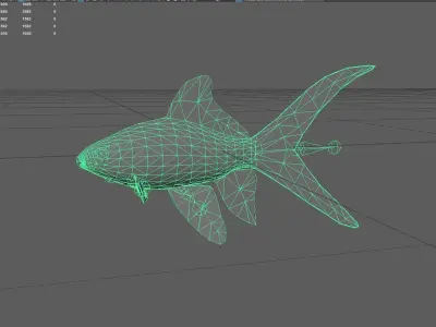 Goldfish Low-poly 3D model buy