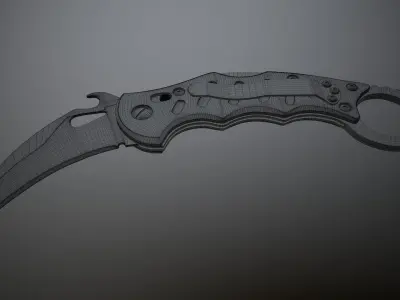 Karambit knife Low-poly 3D model purchase