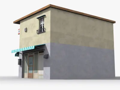 Japanese House x17 Low-poly 3D model
