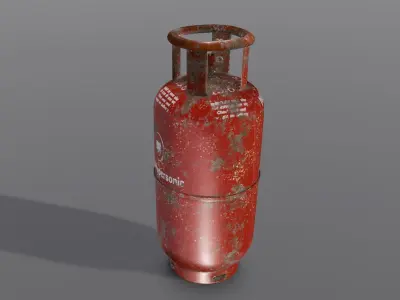 Cylinder 3D Model  Low-poly 3D model