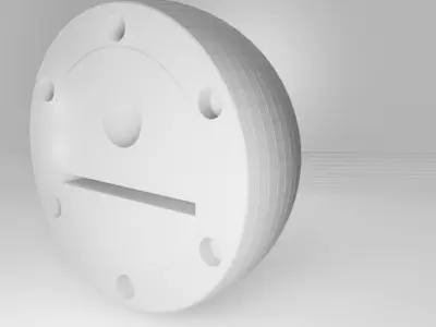 Vannila 3D Model round metal plate with holes Free low-poly 3D model
