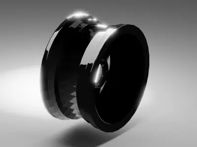 Generic Offroad Steel Rim Low-poly 3D model