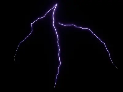 Generator Lightning Strike Animated For Blender 3D model