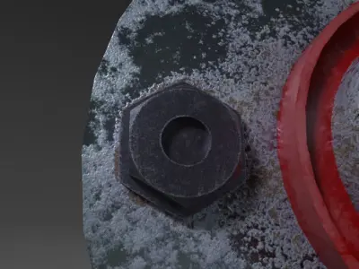 Emergency Stop Button  Low-poly 3D model