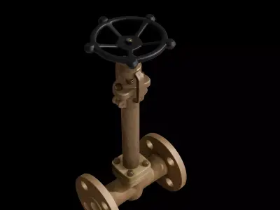 Rising Gate Valve - Sub-D Ready PBR Industrial 3D Model 4K 3D model