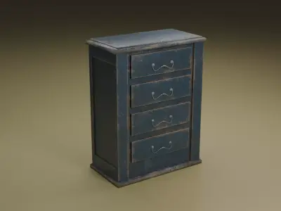 Antique Dresser Low-poly 3D model