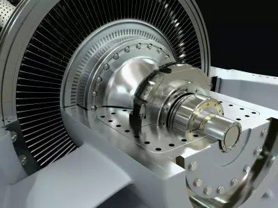 Gas Turbine Engine high Detail full Interior 3D model