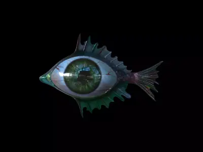 FISH001 Unique Fish Animation Low-poly 3D model