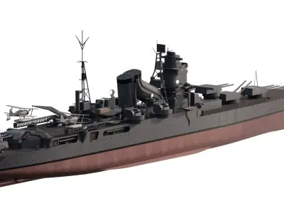 WW2 JAPANESE HEAVY CRUISER BASED ON Mogami class 3D model
