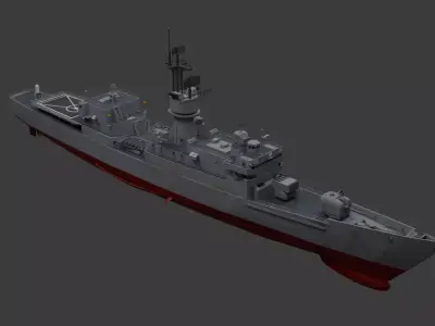 US Navy Ship Knox Class Frigate 3D model