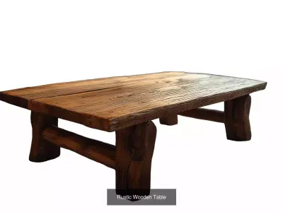 Rustic Log Cabin Furniture 3D Model Pack