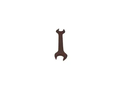 Wrench rusted Free low-poly 3D model