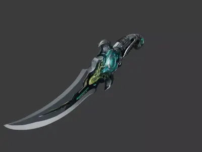 Futuristic Energy Core Sci-Fi Dagger 3D model