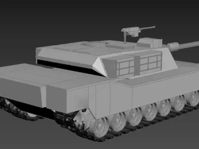 M1A2- Abrams  Low-poly 3D model