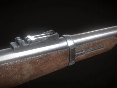 Springfield model 1873 Low-poly 3D model