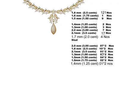 necklace bulk 50 3dm files ready to print part 02 3D print model