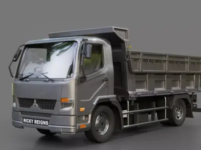 Mitsubishi Fuso Fighter Dump Truck 3D model