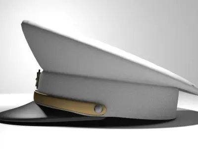 Hat - Peaked Man 3D model