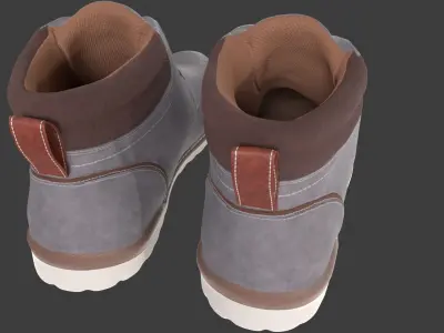 Leather Boots 3D model
