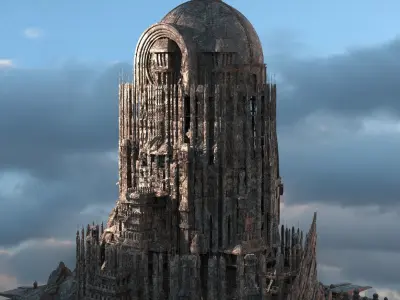 Ancient City Hyboria Fortress City  3D model