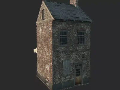 18th century urban residential buildings 3D model