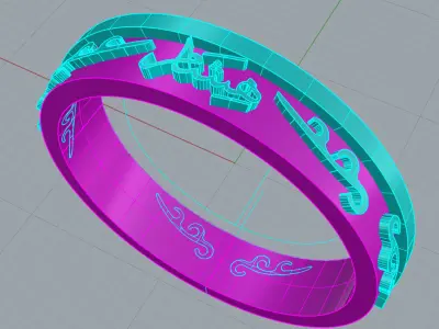 Gabriela Hicham  ring   3D model